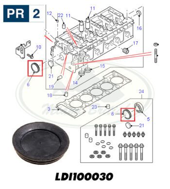 LAND ROVER SEAL OIL FRONT CAMSHAFT DEFENDER TD5 LDI100030 PR2