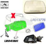 LAND ROVER MIRROR W/ GLASS RIGHT WITH MEMORY RR SPORT LR4 LR041881 LR013776 OEM