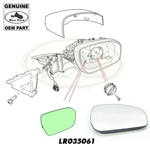 LAND ROVER EXTERIOR MIRROR REAR VIEW GLASS RIGHT RANGE RR SPORT DISCOVERY LR035061 GENUINE
