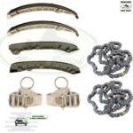 LAND ROVER SET LEFT & RIGHT UPPER & LOWER CHAIN RAILS & TENSIONERS RANGE LR4 MR0235 LR032048 GENUINE