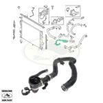 LAND ROVER RADIATOR COOLANT HOSE RANGE EVOQUE 14-18 2.0L 16V LR094510 OEM