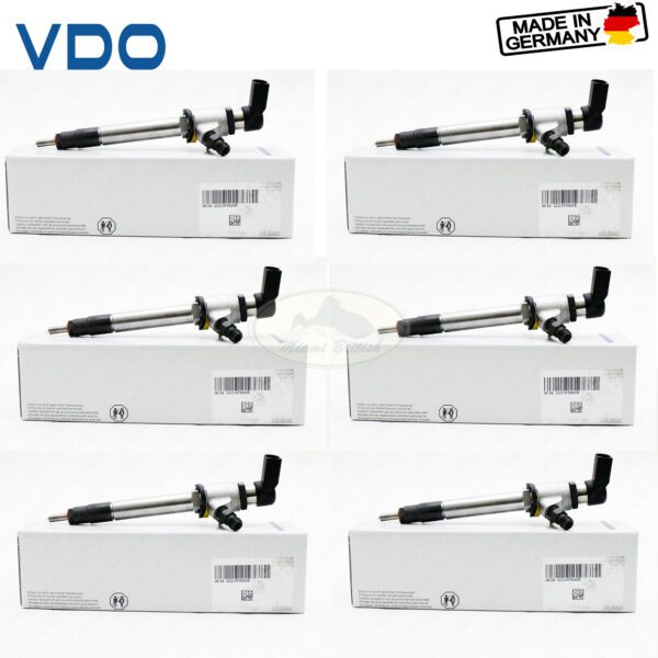 LAND ROVER FUEL INJECTOR SET x6 DIESEL V6 2.7L RANGE SPORT LR3 LR4 LR006496 VDO OEM