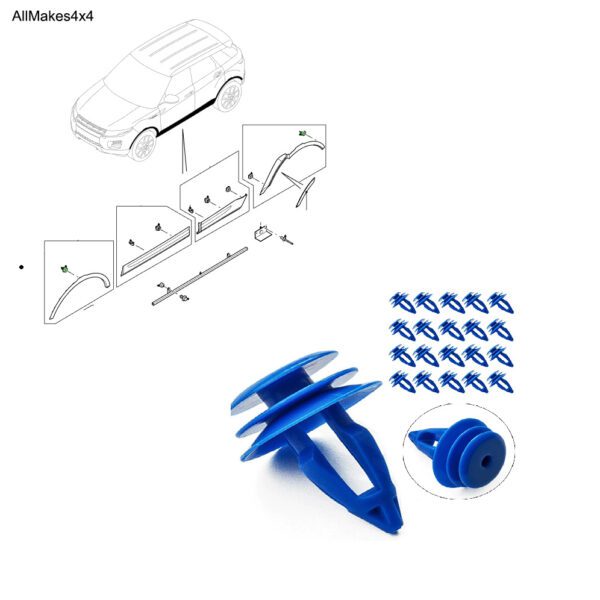 LAND ROVER WHEEL ARCH MOULDING CLIP x10 RANGE EVOQUE DISCOVERY 5 & SPORT LR027255 AM