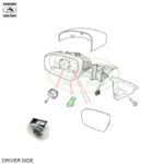 LAND ROVER EXTERIOR MIRROR LAMP LEFT RANGE RR SPORT LR040299 OEM