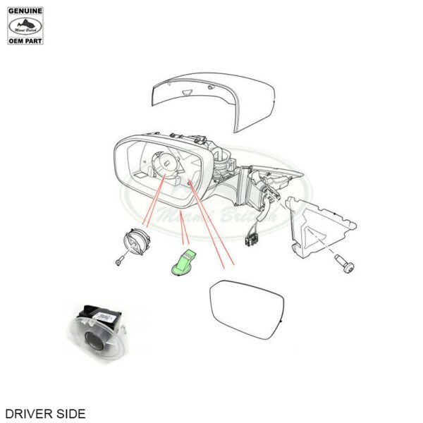 LAND ROVER EXTERIOR MIRROR LAMP LEFT RANGE RR SPORT LR040299 OEM