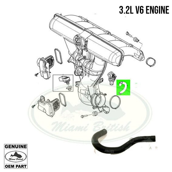 LAND ROVER INLET MANIFOLD PURGE VALVE HOSE LR2 LR001464 GENUINE