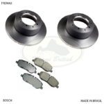 LAND ROVER REAR BRAKE ROTOR DISC & PAD SET RANGE 06-12 LR031844 LR015519 FREMAX / BOSCH