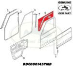 LAND ROVER DOOR UPPER WEATHERSTRIP RH RANGE 03-12 DDC000145PMD GENUINE
