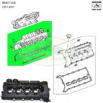 LAND ROVER CAMSHAFT COVER RIGHT RANGE SPORT LR4 RANGE 5.0L LR187029 GENUINE
