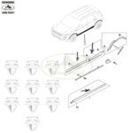 LAND ROVER LOWER MOULDING LATERN CLIP SET x10 RR SPORT EVOQUE RANGE LR028939 GENUINE