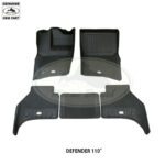 LAND ROVER BLACK RUBBER FLOOR MATS DEFENDER 110'' STD BASE VPLES0552 GENUINE