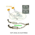 LAND ROVER DOWNPIPE EXHAUST MUFFLER DISCOVERY 2 V8 WCD000443 AM