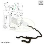 LAND ROVER COOLING SYSTEM HOSE RANGE SPORT 06-13 3.6L V8 DIESEL PCH503260 GENUINE