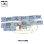 LAND ROVER REAR DOOR TAIL GATE SILVER ATLAS DECAL BADGE SET ¨RANGE ROVER¨ 13-20 LR088864 LR038709 OEM