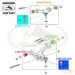 LAND ROVER REAR SUSPENSION UPPER CONTROL ARM LEFT RANGE 03-06 RGG000070 OEM