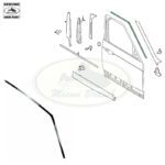 LAND ROVER FRONT DOOR UPPER MOULDING LEFT RANGE SPORT LR043749 OEM