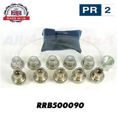 LAND ROVER LOCKING WHEEL NUT KIT DEFENDER RANGE CLASSIC DISCOVERY 1 RRB500090 MB OE