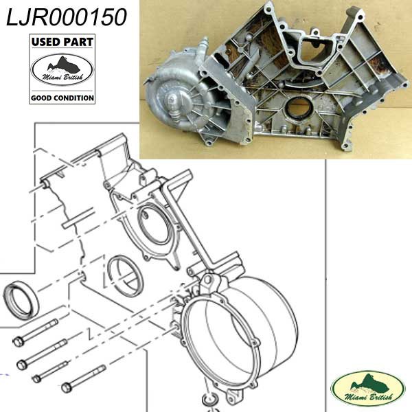 LAND ROVER TIMING GEAR BELT LOWER COVER RANGE 03-05 M62 LJR000150 USED