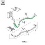 LAND ROVER OIL COOLER OUTLET TUBE RANGE 06-09 UBP500300 GENUINE