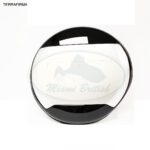 LAND ROVER SPARE WHEEL COVER GLOSS BLACK & SILVER SEMI-RIGID DEFENDER GA2891 TF