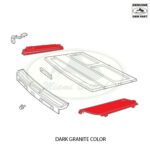 LAND ROVER REAR PACKAGE TRAY TRIM LEFT "DARK GRANITE COLOR" RANGE P38 EQA100470LOY GENUINE