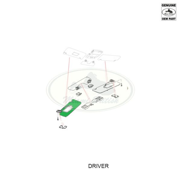 LAND ROVER SUNVISOR SUN VISOR DEFENDER LEFT LH DRIVER 526124168LKP GENUINE