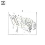 LAND ROVER EXTERIOR DOOR MIRROR RIGHT DISCOVERY 1 CRB108840 GENUINE