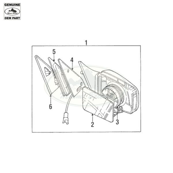LAND ROVER EXTERIOR DOOR MIRROR RIGHT DISCOVERY 1 CRB108840 GENUINE