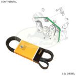 LAND ROVER DRIVE BELT RANGE DISCOVERY 5 RANGE SPORT 3.0L LR071038 CONTINENTAL