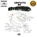 LAND ROVER BUMPER MOUNTING SIDE BRACKET RH RANGE SPORT 14 - 19 LR076776 GENUINE