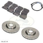 LAND ROVER FRONT BRAKE ROTOR DISC SET PADS & SENSOR RANGE SPORT 10-13 MR0241 LR114004 MB