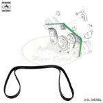 LAND ROVER DRIVE BELT RANGE DISCOVERY 5 RANGE SPORT 3.0L LR071038 GENUINE