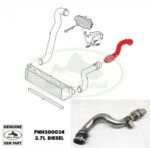 LAND ROVER INTERCOOLER HOSE RANGE SPORT LR3 LR4 2.7L DIESEL PNH500034 OEM