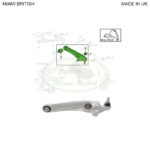 LAND ROVER REAR LOWER CONTROL ARM RIGHT RANGE VELAR 18-19 LR090505 MB