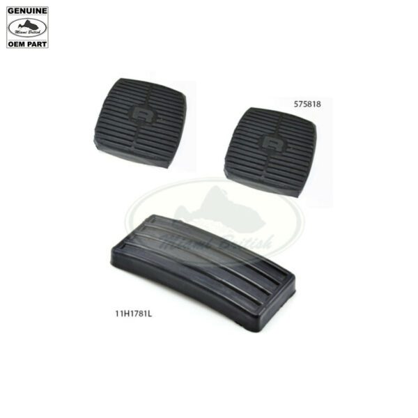 LAND ROVER BRAKE or CLUTCH RUBBER PEDAL & THROTTLE PAD SET DEFENDER DISCOVERY 575818 x2 11H1781L x1 ROV0171 GENUINE