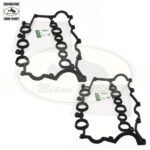 LAND ROVER HEAD CAMSHAFT ROCKER COVER GASKET SET x2 RANGE LR3 LR4 RR SPORT LR166341 OEM