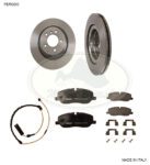 LAND ROVER FRONT BRAKE ROTOR DISC SET PADS & SENSOR RANGE 06-09 HSE MR0059 FERODO