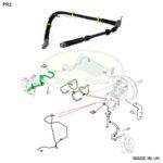 LAND ROVER FRONT BRAKE FLEXIBLE HOSE RH RIGHT LR3 LR4 - LR058048 MB OE