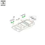 LAND ROVER HEADLINING GRAB HANDLE LR3 LR4 EDN500130LUM OEM