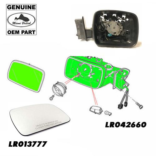 LAND ROVER EXTERIOR MIRROR LH RANGE SPORT LR042660 LR013777 GENUINE