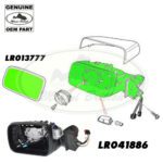 LAND ROVER REAR VIEW MIRROR RH WITH MEMORY RANGE SPORT LR4 LR041886 LR013777 OEM