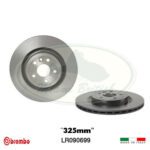 LAND ROVER REAR DISC BRAKE SET x2 DISCOVERY SPORT RANGE VELAR LR090699 BREMBO