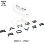 LAND ROVER FRONT NAME PLATE "RANGE - ROVER" SATIN BLACK RANGE SPORT 14-20 LR094380 LR060311 OEM