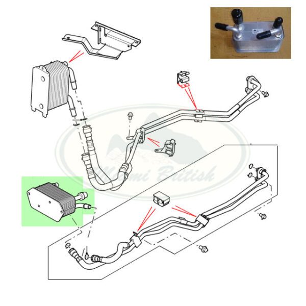 LAND ROVER OIL COOLER RANGE 07-12 DIESEL 3.6L V8 UBC500120 OEM