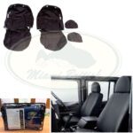 LAND ROVER FRONT SEAT COVERS IN BLACK DEFENDER 07 - 16 VPLDS0011 OEM