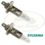 LAND ROVER HEADLIGHT / FOG BULB x2 H1 55W RANGE DISCOVERY XCD100030L SYLVANIA