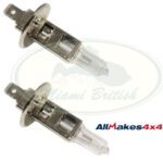 LAND ROVER HEADLIGHT / FOG BULB x2 H1 55W RANGE DISCOVERY XCD100030L ALLMakes4x4