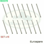 LAND ROVER ENGINE PUSH ROD SET x16 RR CLASSIC DISCOVERY DEFENDER RANGE 95-02 P38 603378 EUROSPARE