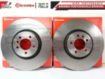 LAND ROVER FRONT BRAKE ROTOR DISC SET RANGE SPORT SC LR016176 BREMBO