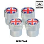 LAND ROVER TIRE VALVE STEM CAP SET x4 RR SPORT EVOQUE RANGE DEFENDER LR4 LR2 LR027664 OEM
